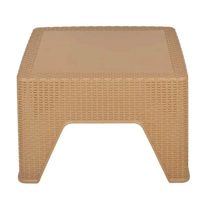 Outdoor set: 4 chairs + table - Plastic - Beige