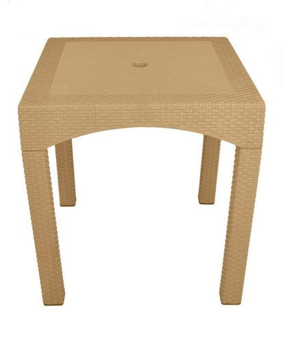 Outdoor set: 4 chairs + table - Plastic - Beige