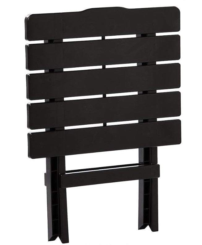 Outdoor set: 2 chairs + table - Plastic - Black.