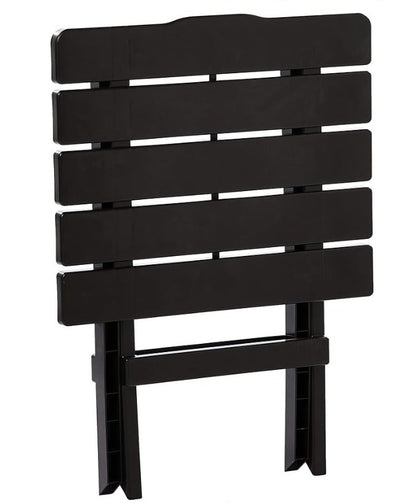 Outdoor set: 2 chairs + table - Plastic - Black.