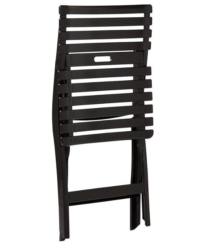 Outdoor set: 2 chairs + table - Plastic - Black.