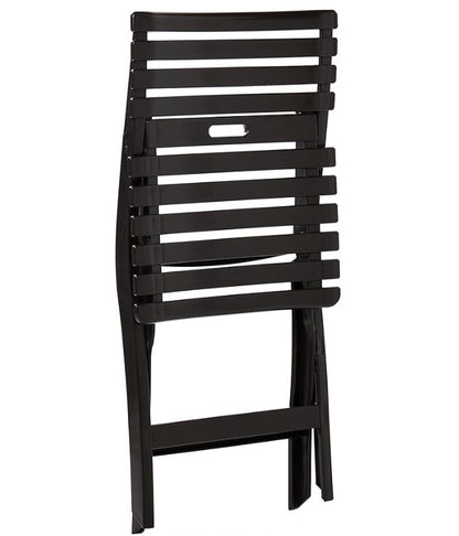 Outdoor set: 2 chairs + table - Plastic - Black.