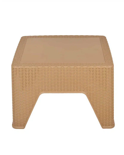 Outdoor set: 4 chairs + table - Plastic - Beige