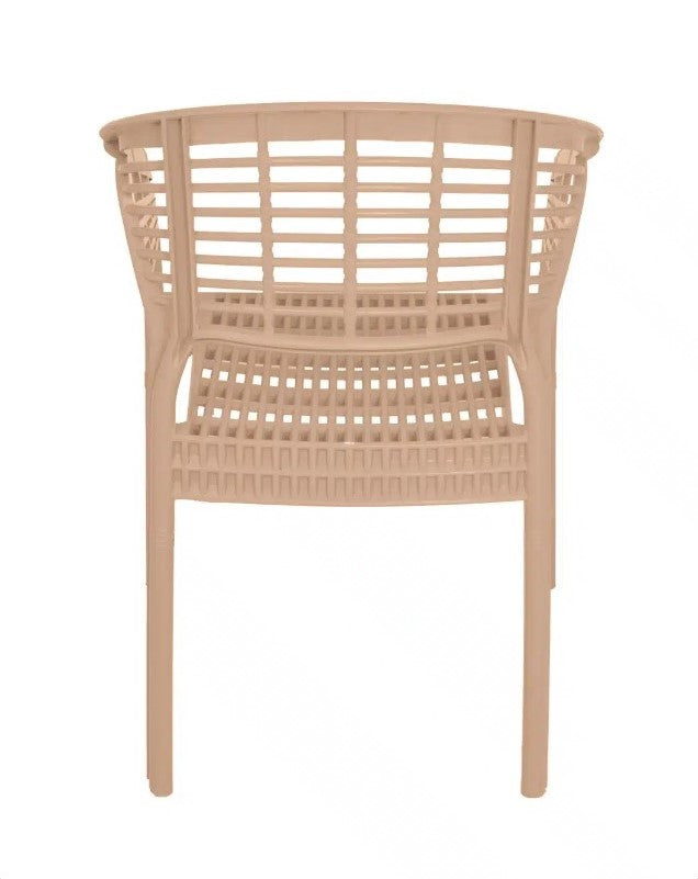 Outdoor set: 4 chairs + table - Plastic - Beige