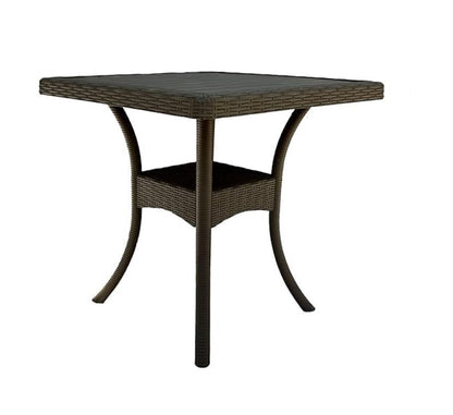 Outdoor set: 4 chairs + table - Plastic - Black