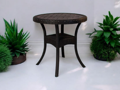 Outdoor set: 4 chairs + table - Plastic - Black