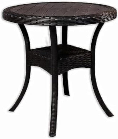 Outdoor set: 4 chairs + table - Plastic - Brown