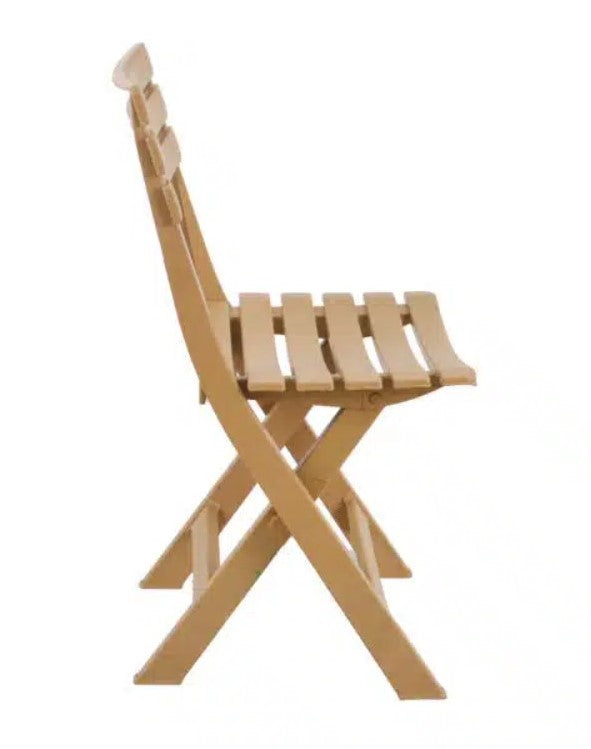 Outdoor set: 2 chairs + table - Plastic - Beige.