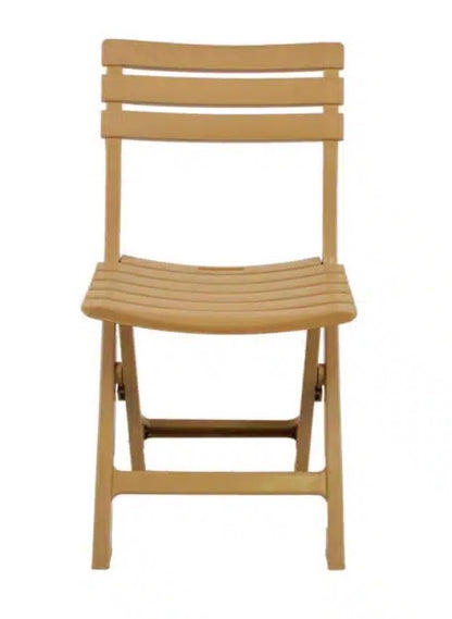 Outdoor set: 2 chairs + table - Plastic - Beige.