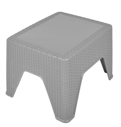 Outdoor set: 4 chairs + table - Plastic - Grey