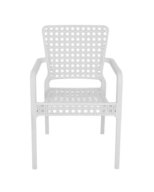 Outdoor set: 4 chairs + table - Plastic - White