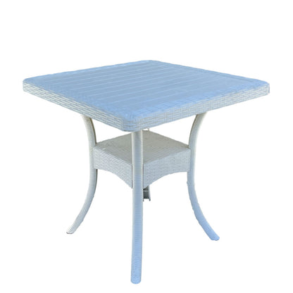 Outdoor set: 4 chairs + table - Plastic - White