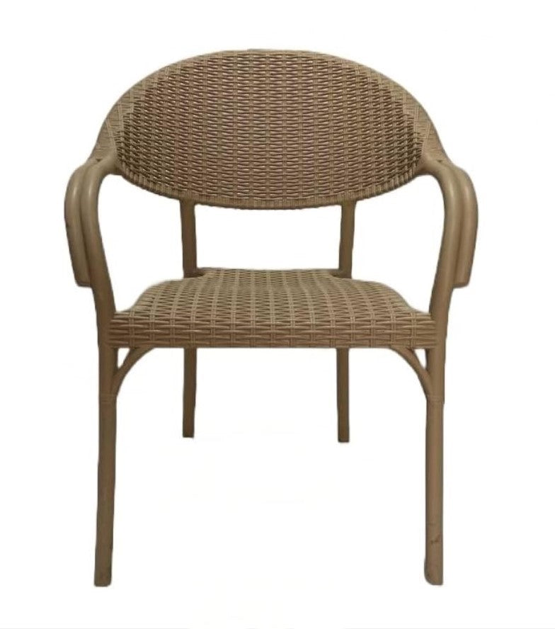 Outdoor set: 4 chairs + table - Plastic - Beige
