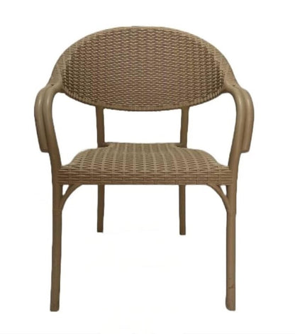 Outdoor set: 4 chairs + table - Plastic - Beige