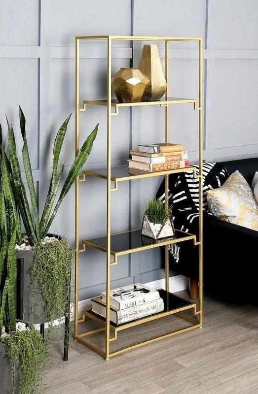 Display Unit - Steel - Glass - Gold - 70x30x200 cm - Cataloug