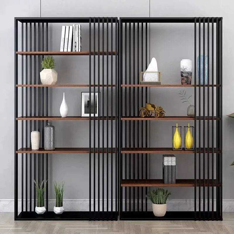 Display Unit - Steel - MDF - Black & Brown - 200x30x200 cm - Cataloug