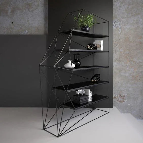 Display Unit - Steel - MDF - Black - 120x30x180 cm - Cataloug