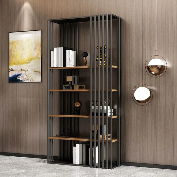 Display Unit - Steel - MDF - Black & Brown - 100x30x200 cm - Cataloug