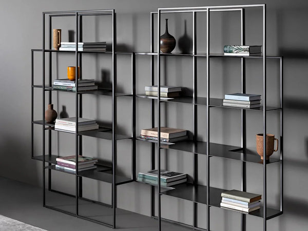 Display Unit - Steel - Glass - Black - 200x30x200 cm - Cataloug