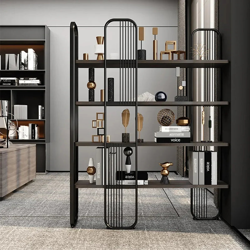 Display Unit - Steel - MDF - Black & Grey - 120x30x200 cm - Cataloug