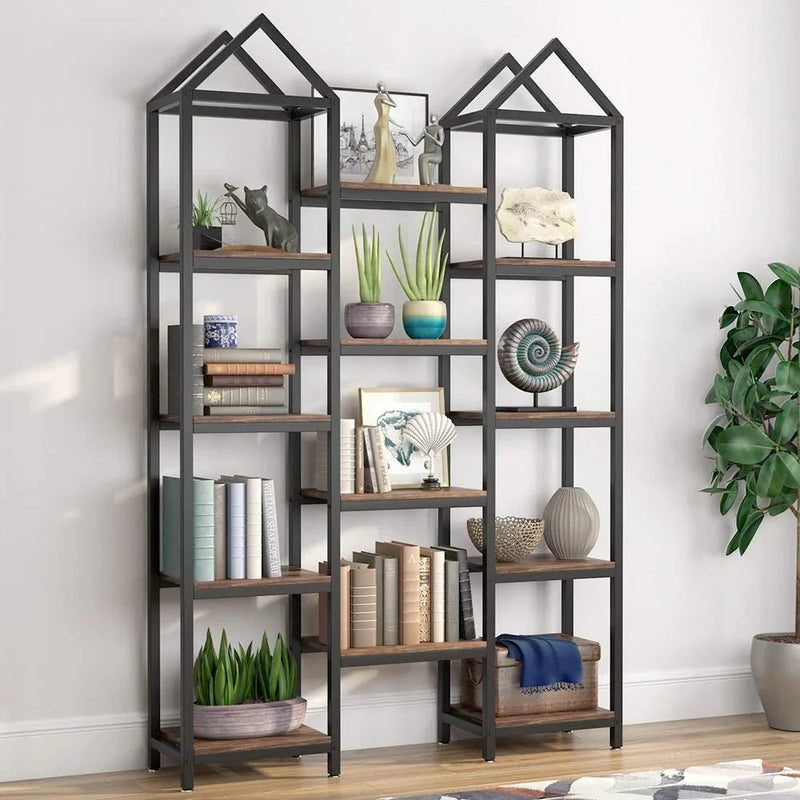 Display Unit - Steel - MDF - Black & Brown - 200x30x120 cm - Cataloug