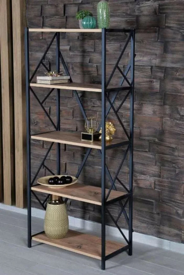 Display Unit - Steel - MDF - Black - 80x30x180 cm - Cataloug