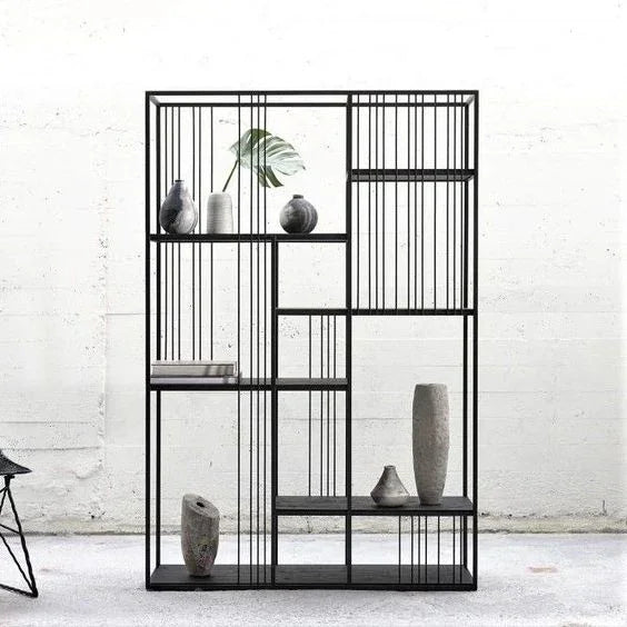 Display Unit - Steel - MDF - Black - 120x30x180 cm - Cataloug