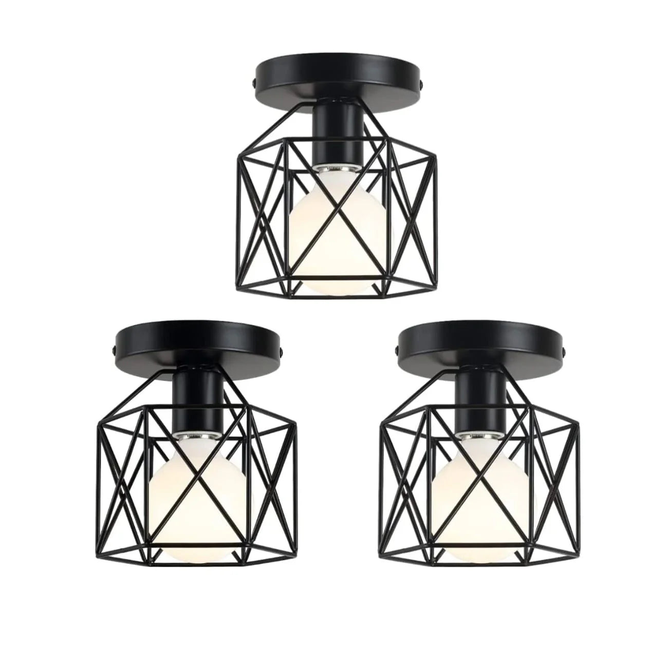 Ceiling lamp - Black - 3 pieces - Cataloug