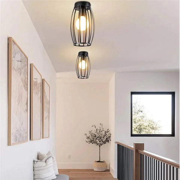 Ceiling lamp - Black - 17x32 cm - Cataloug