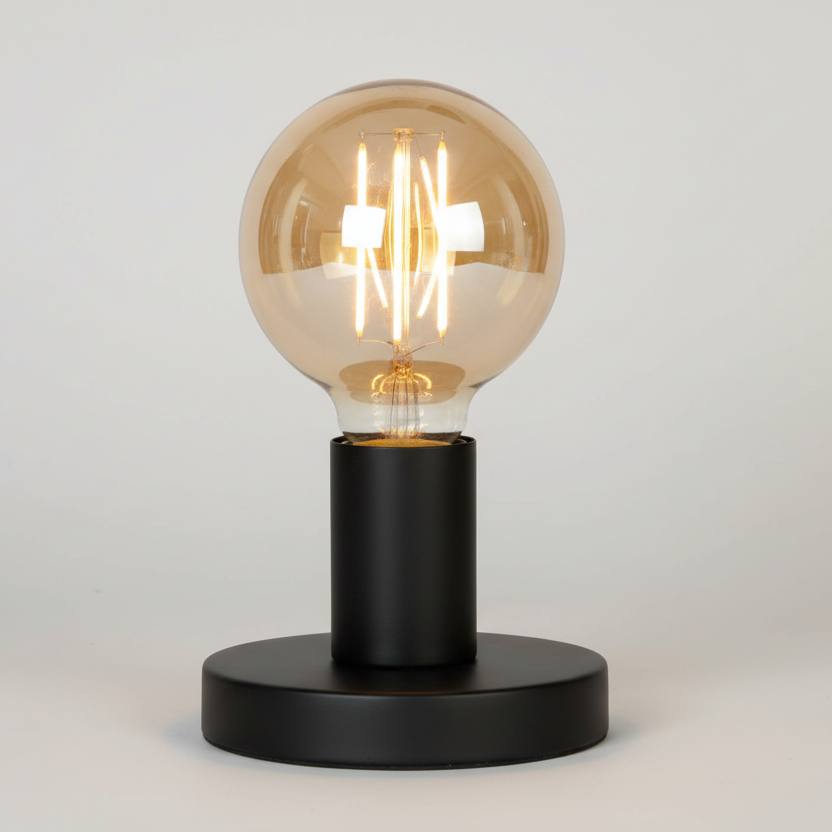 مصباح حائط - أسود - 10×12 سم