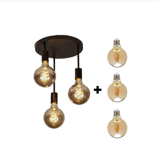 Triple ceiling lamp 30x55 cm