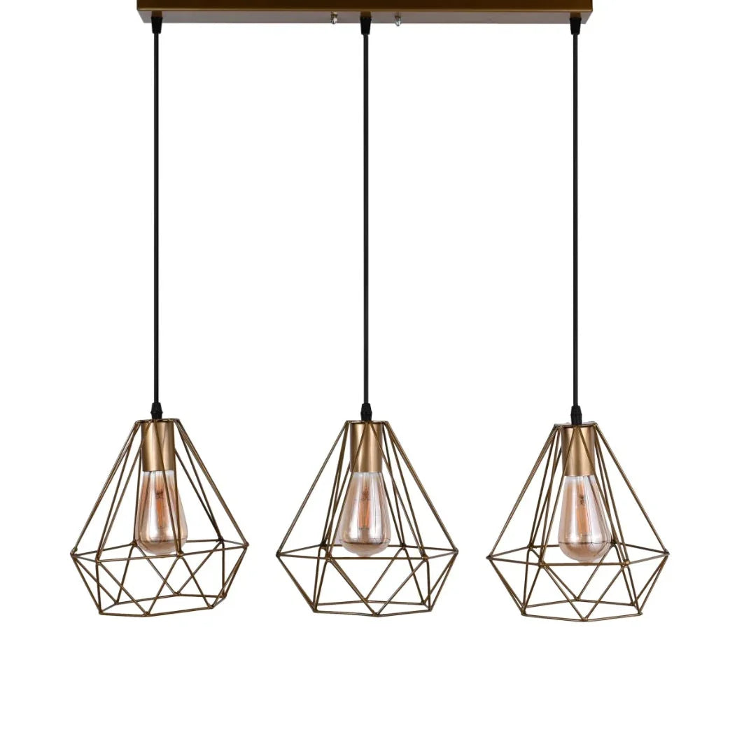 Triple ceiling lamp - Black - 50x80 cm - Cataloug