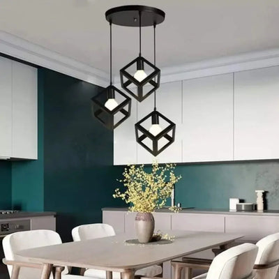 Triple ceiling lamp - Black - 30x80 cm - Cataloug