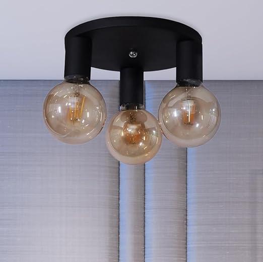 Ceiling lamp - Black - 12x30 cm - Cataloug