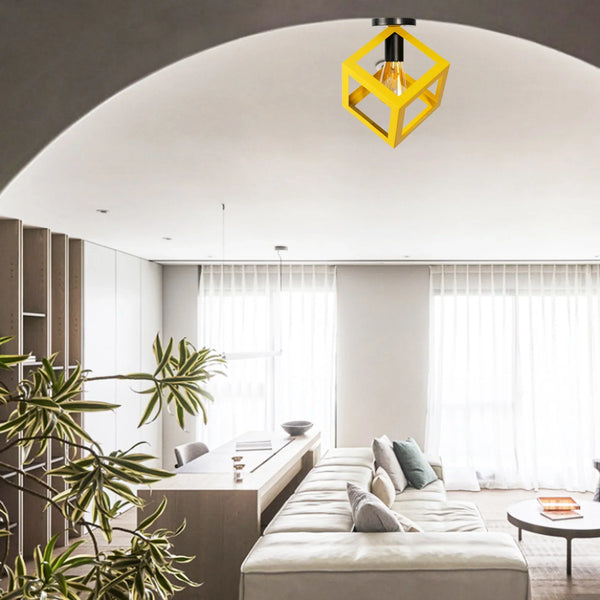 Ceiling lamp - Yellow -19x19 cm - Cataloug