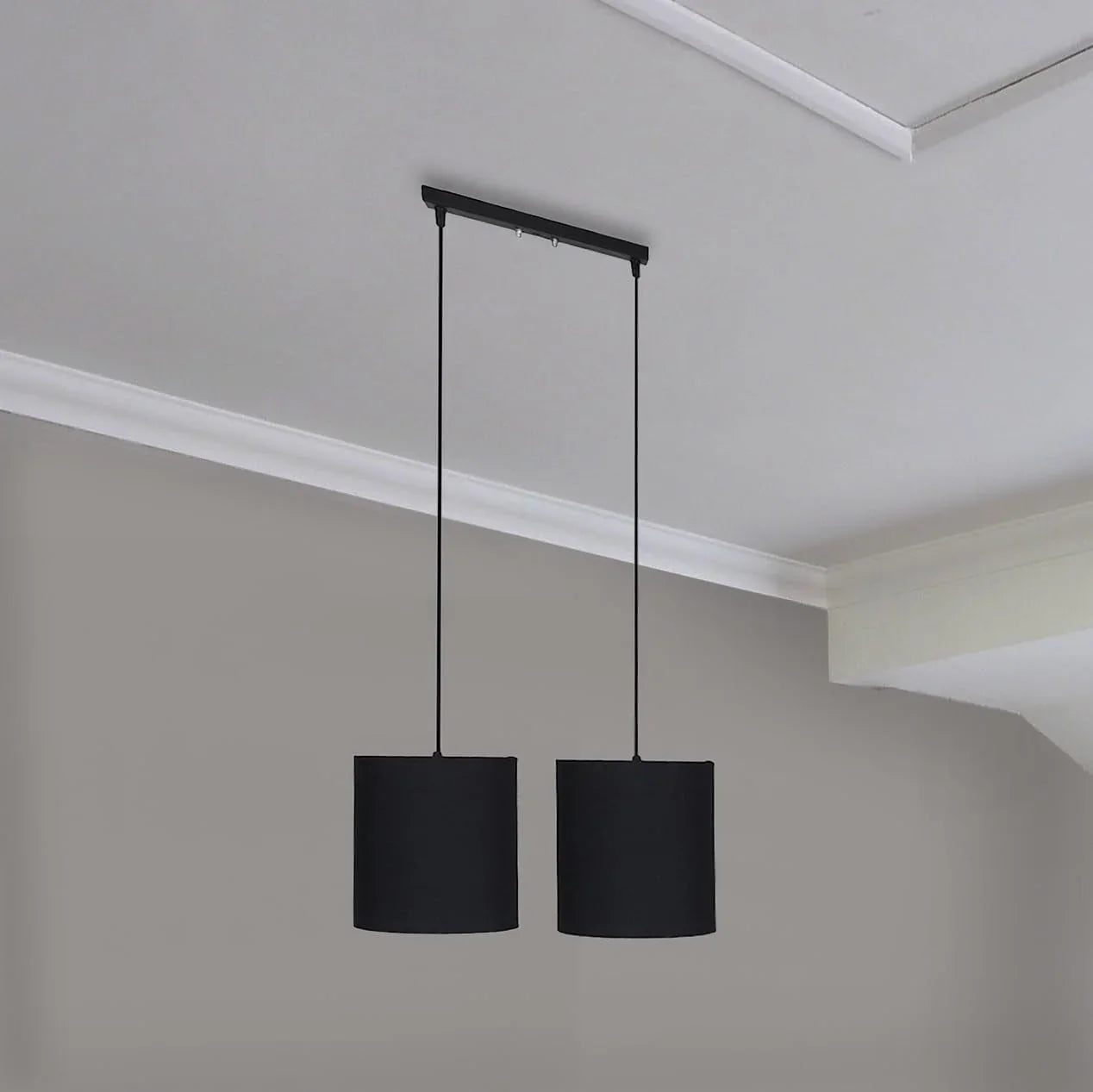 Double ceiling lamp - Black - 35x75 cm - Cataloug