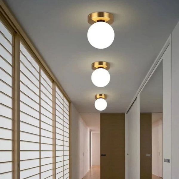 Ceiling lamp - 3 pieces - Gold - 15x15 cm - Cataloug