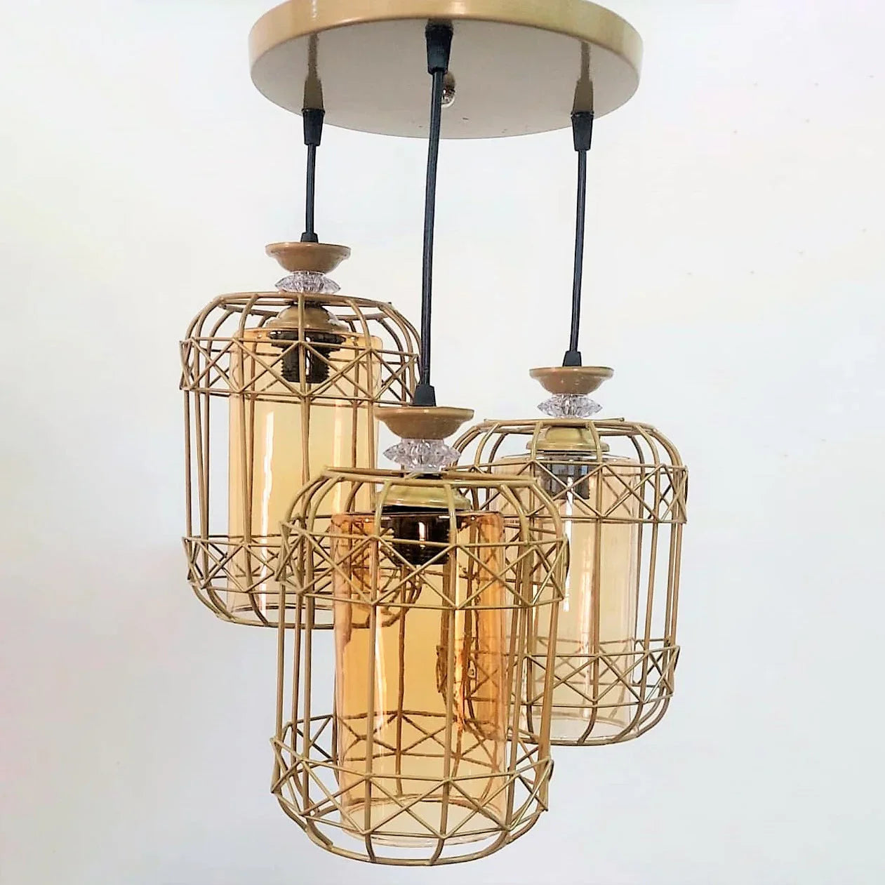Triple ceiling lamp - Gold - 30x75 cm - Cataloug
