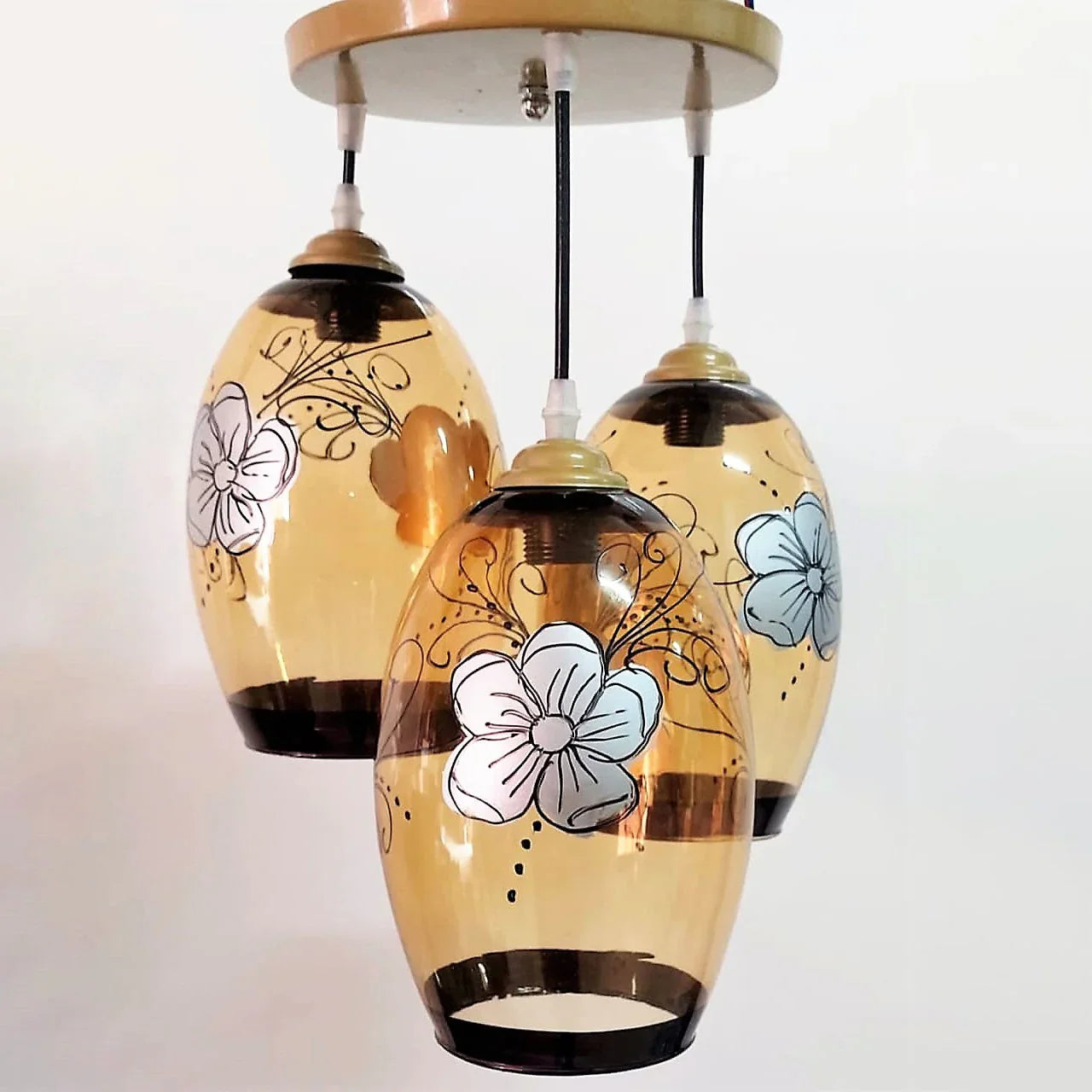 Triple ceiling lamp - Gold - 30x75 cm - Cataloug
