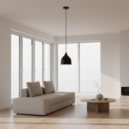 مصباح سقف - معدني - أسود - 18 × 75 سم