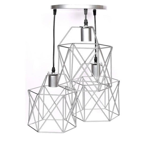 Triple ceiling lamp - Silver - 30x80 cm - Cataloug