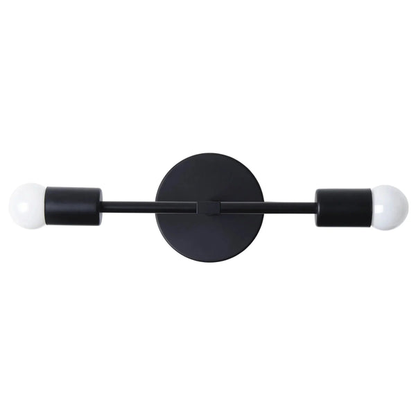 Double wall lamp - Black - 10x25 cm - Cataloug