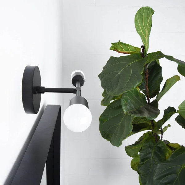 Double wall lamp - Black - 10x30 cm - Cataloug