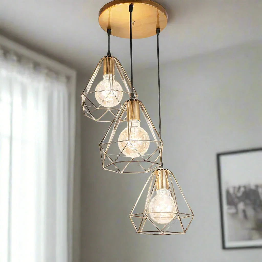 Triple ceiling lamp - Gold - 80x30 cm - Cataloug