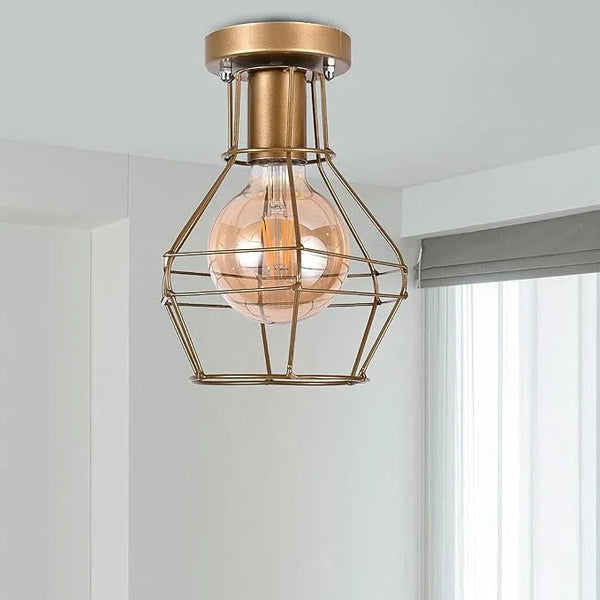 Ceiling lamp - Gold - 18x18 cm - Cataloug