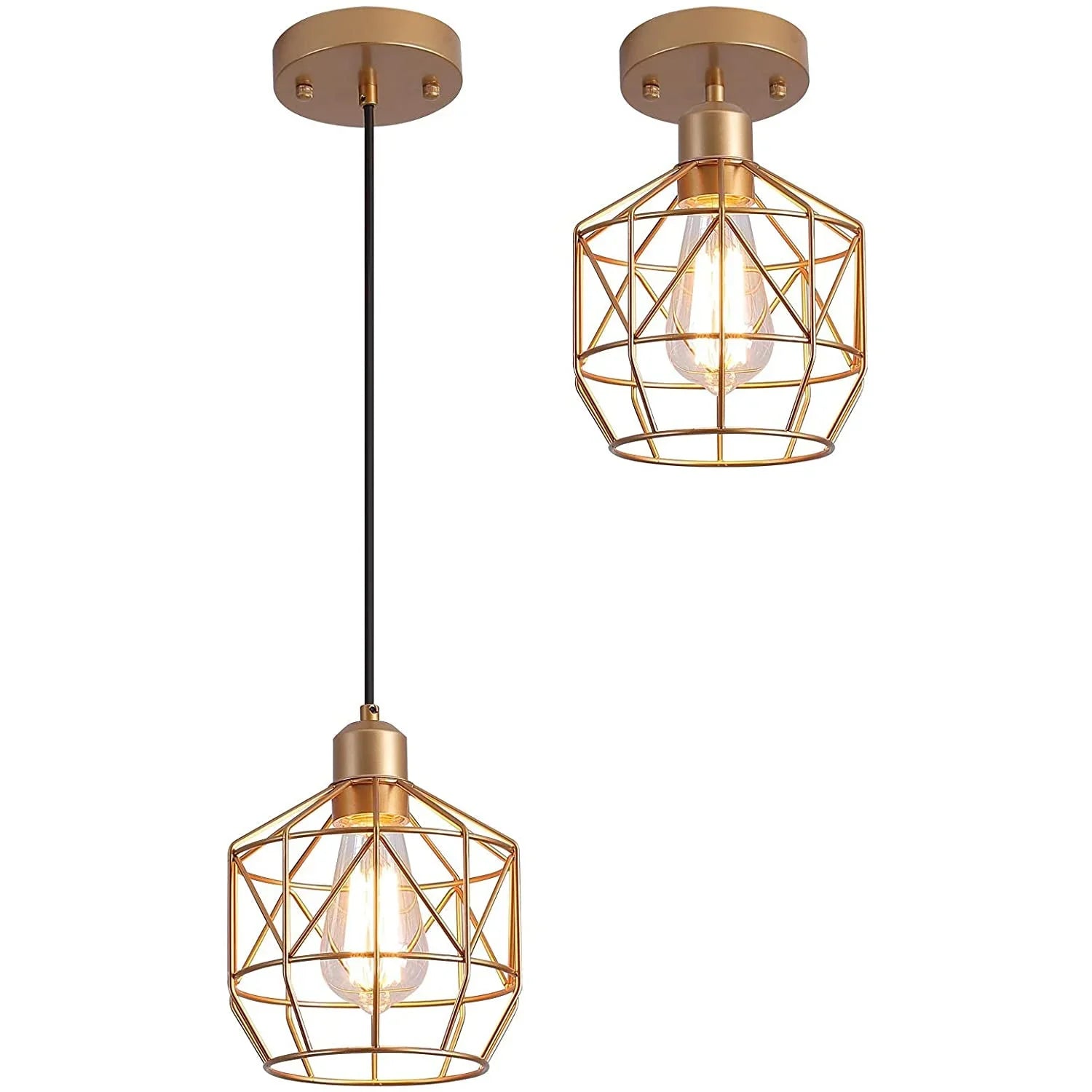 Ceiling lamp - Gold - 60x100 cm - Cataloug