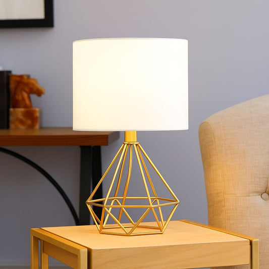 Table lamp - Gold &  White - 27x42 cm