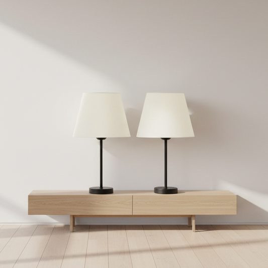 Table lamp - Black & White - 35x42 cm
