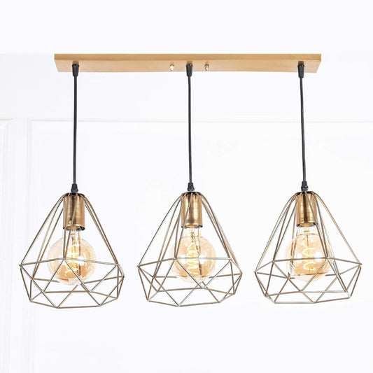 Triple ceiling lamp 55x100 cm