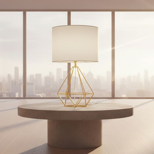 Table lamp - Gold & White - 20x42 cm